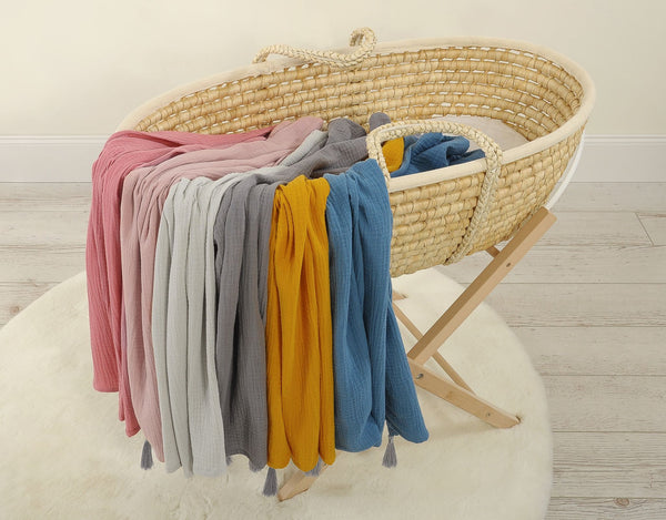 Musselin-Decke für Babys - Pastellviolett
