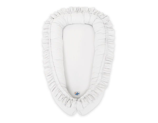 Babynest mit Rüschen - Weiß