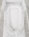 Babynest mit Rüschen - Weiß