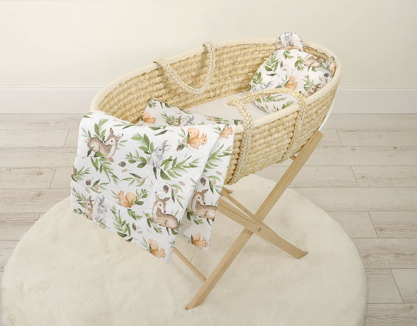 Babydecke Und Kissen - Baumwolle - Teddybär - Woodland Green