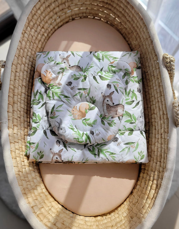 Babydecke Und Kissen - Baumwolle - Teddybär - Woodland Green