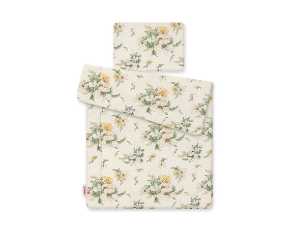 Newborn vuodevaatesetti 2-kpl 75x100cm - Clematis on beige