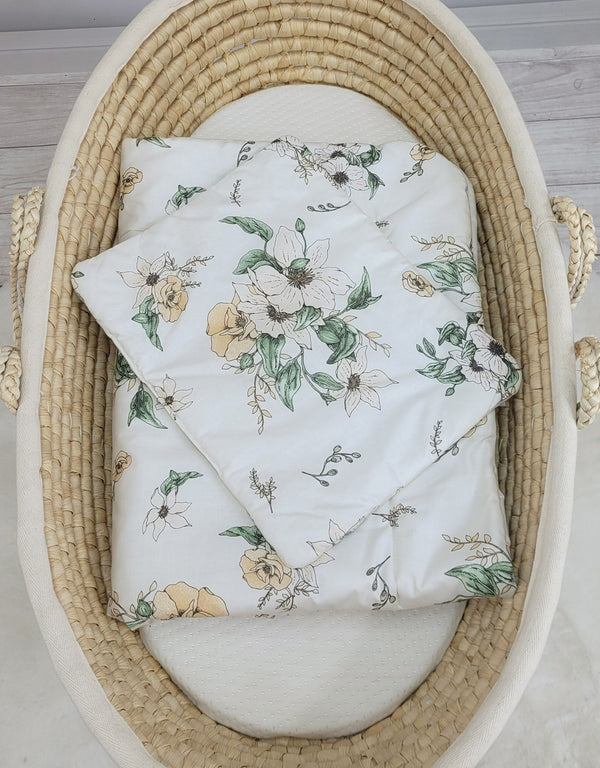 Newborn vuodevaatesetti 2-kpl 75x100cm - Clematis on beige