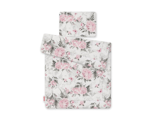 Newborn vuodevaatesetti 2-kpl 75x100cm - Romantic peonies