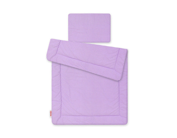 Newborn vuodevaatesetti 2-kpl 75x100cm - Purple check