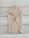 Steckenpferddecke und Ohrenhauben A3 - Beige