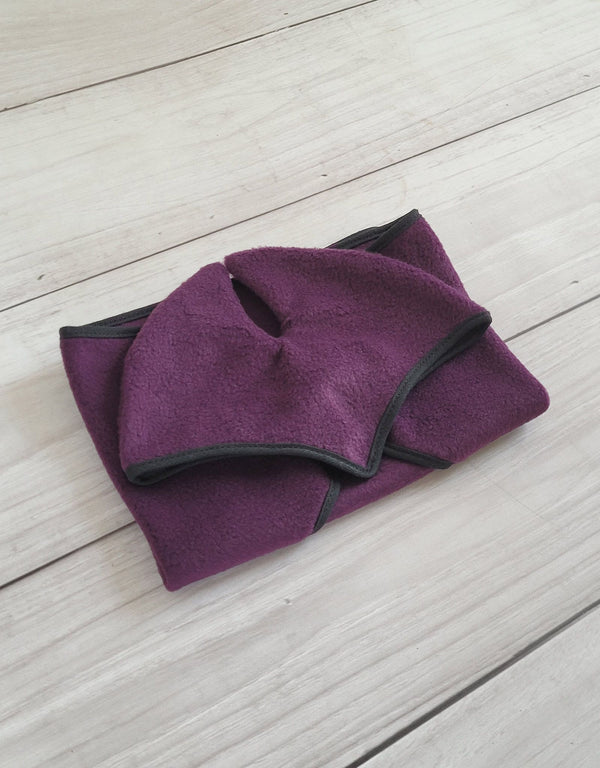 Steckenpferdendecke und Ohrenschützer A3 - Plum