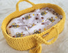 Puppenwagen Moseskorb - Yellow