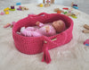 Puppenwagen Moseskorb - Fuchsia