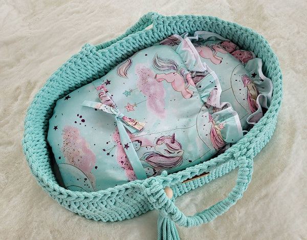 Puppenwagen Moseskorb - Mint