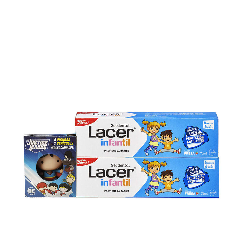 Lacer Children hammastahna mansikka duo + lahja 2 x 75 ml 2 u | Vuodevaatteet.fi