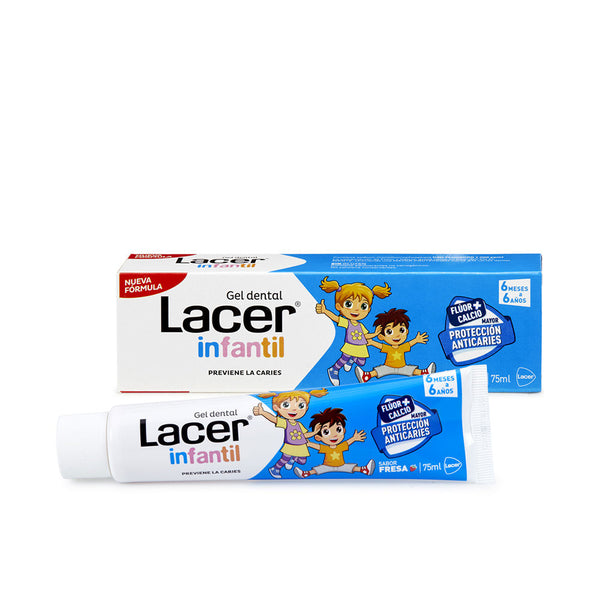 Lacer Infantil hammasgel, mansikka, 75 ml | Vuodevaatteet.fi