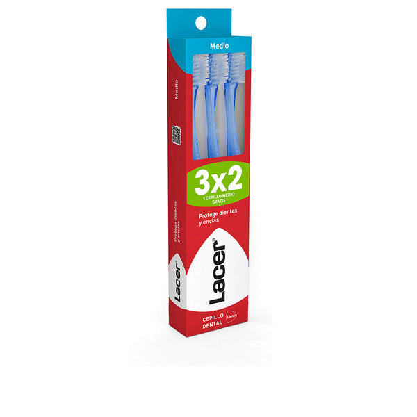 Lacer Toothbrush Medium Pack 3 Units | Vuodevaatteet.fi
