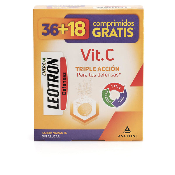 Leotron Vitamin C Triple Action Effervescent Tablets 36 + 18 As A Gift #Orange 54 U | Vuodevaatteet.fi