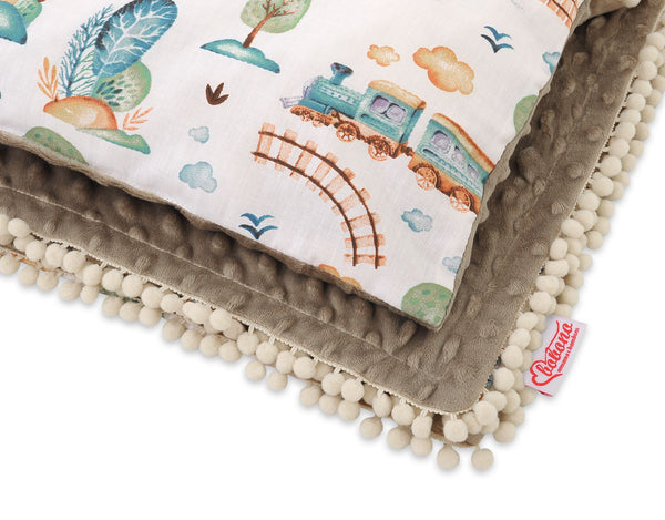 Wendedecke und Kissen für Babys – Züge