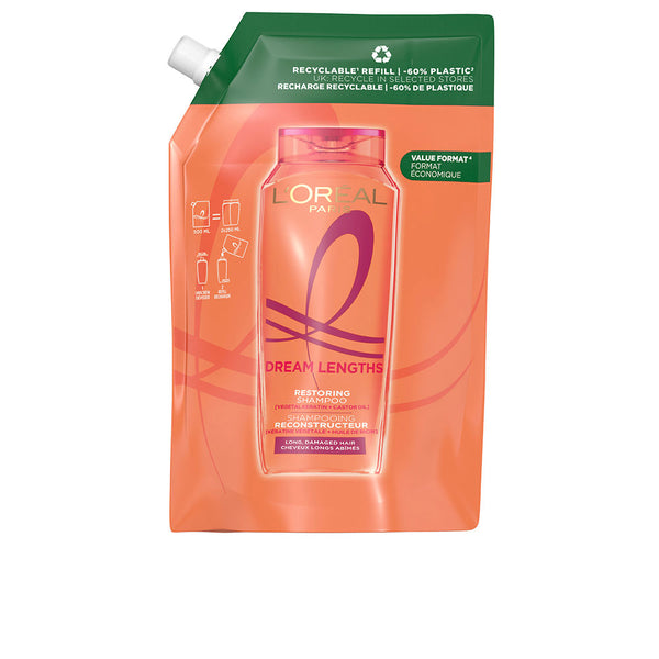L'Oréal Paris Elvive Dream Long Reconstructive Shampoo Refill Eco Pack 500 Ml | Vuodevaatteet.fi