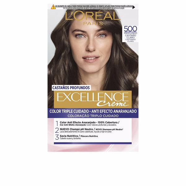 L'Oréal Paris Excellence brunette väriaine #500-aito vaaleanruskea 192 ml | Vuodevaatteet.fi