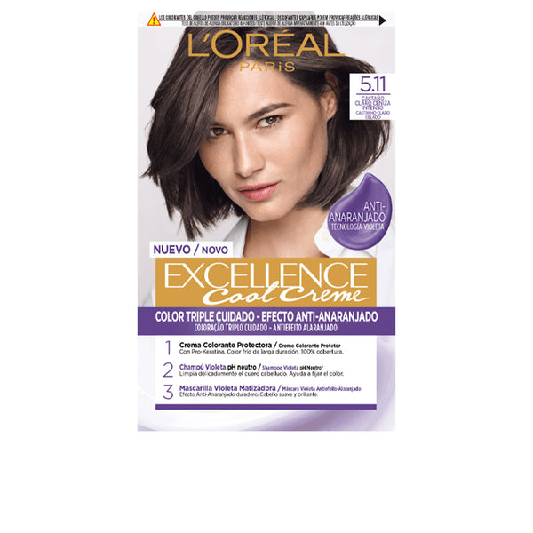L'Oréal Paris Excellence cool väriaine #5.11-vaalea intensiivinen tuhkakastanja 192 ml | Vuodevaatteet.fi