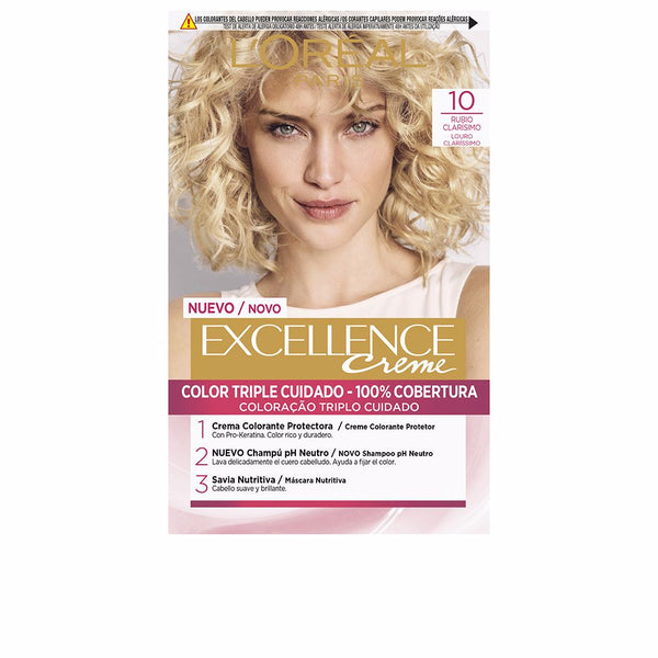 L'Oréal Paris Excellence Creme Dye #10 Very Light Blonde 192 Ml | Vuodevaatteet.fi