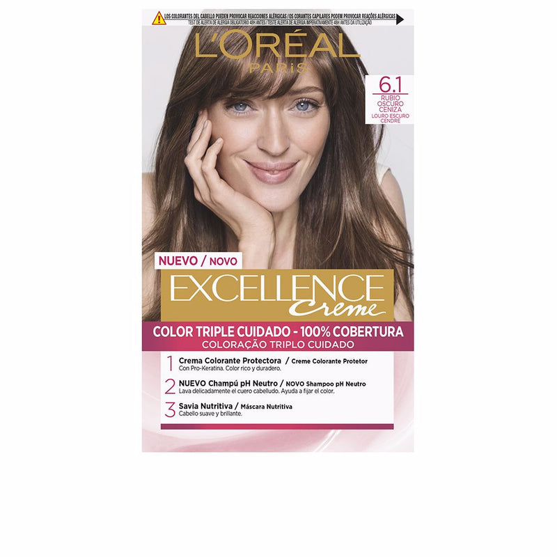 L'Oréal Paris Excellence Creme Dye #6.1-Dark Ash Blonde 192 Ml | Vuodevaatteet.fi