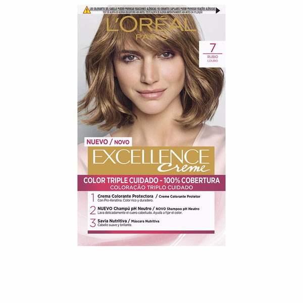 L'Oréal Paris Excellence Creme Dye #7-Blonde 192 Ml | Vuodevaatteet.fi