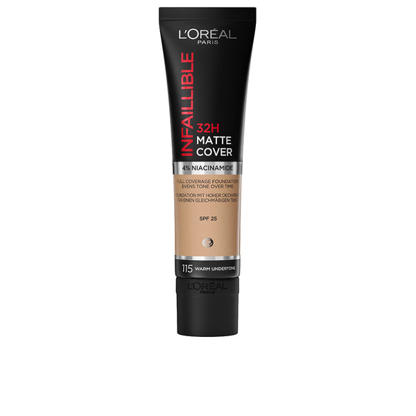 L'Oréal Paris Infaillible 32h matte cover meikkivoide #115 lämmin sävy 30 ml | Vuodevaatteet.fi