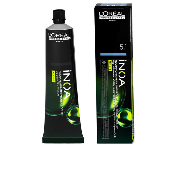 L'Oréal Professionnel Paris Inoa ei ammoniakkia kestoväri #5.1 60 g | Vuodevaatteet.fi