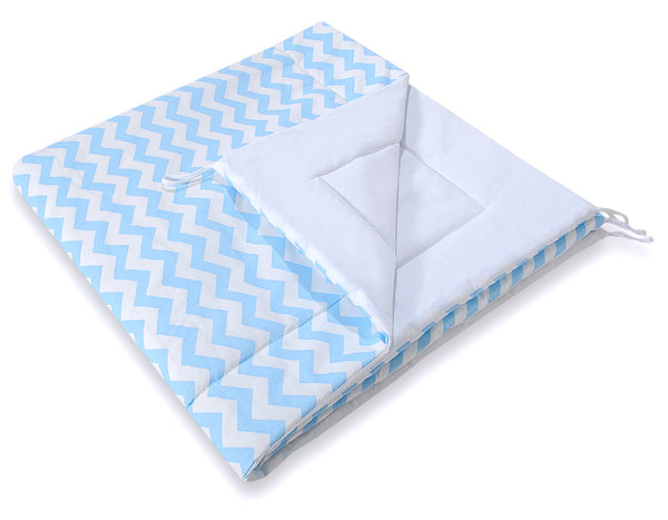 Leikkiteltta + Pehmuste - Chevron Blue
