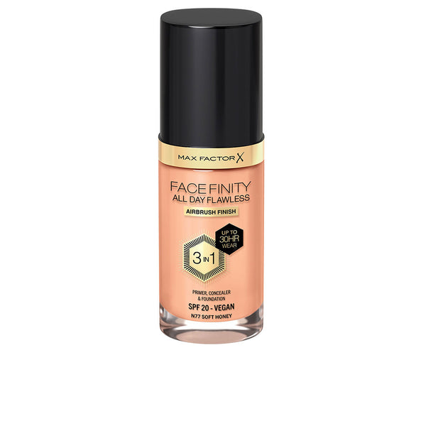 Max Factor Facefinity 3in1 pohjustaja, peitevoide & meikkivoide #77-soft honey 30 ml | Vuodevaatteet.fi
