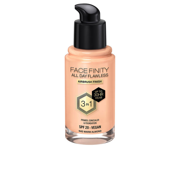 Max Factor Facefinity all day flawless 3 in 1 meikkivoide #n45-warm almond 30 ml | Vuodevaatteet.fi