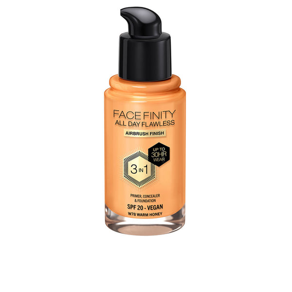 Max Factor Facefinity all day flawless 3 in 1 meikkivoide #w78-warm honey 30 ml | Vuodevaatteet.fi