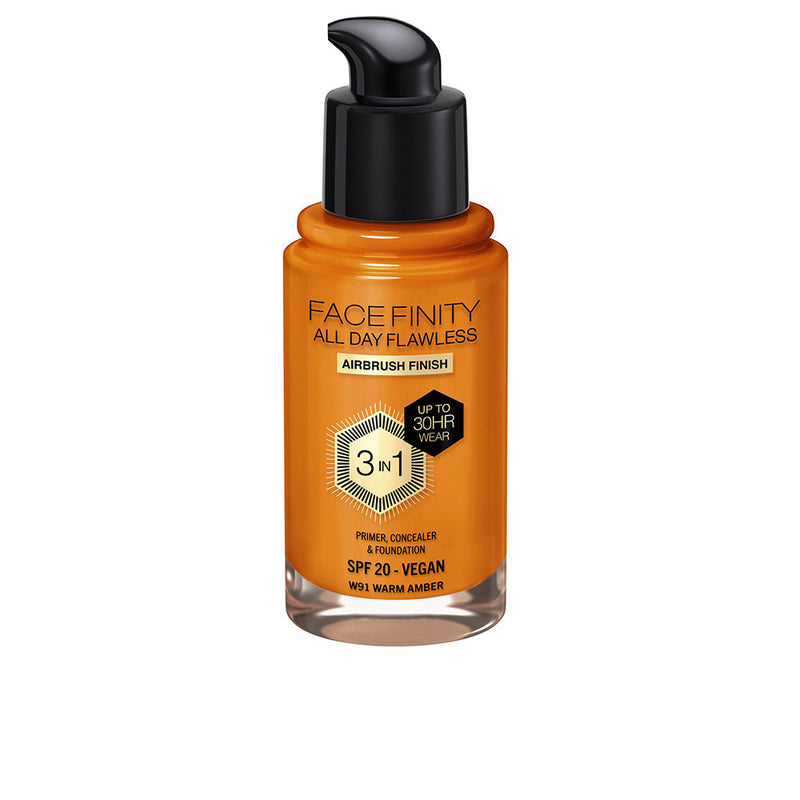 Max Factor Facefinity all day flawless 3 in 1 -meikkivoide #w91-warm amber 30 ml | Vuodevaatteet.fi