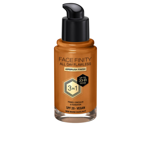 Max Factor Facefinity all day flawless 3 in 1 -meikkivoide #w98-warm hazelnut 30 ml | Vuodevaatteet.fi