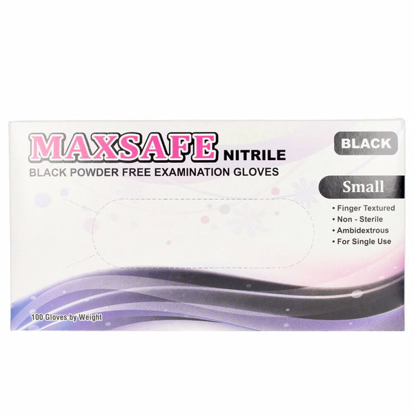 Maxsafe nitriilikäsineet koko s #black 100 kpl | Vuodevaatteet.fi