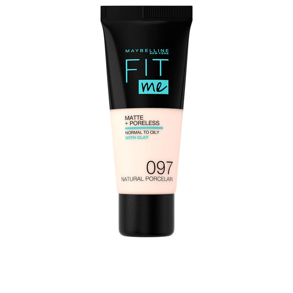Maybelline Fit me! foundation matte+poreless #97-luonnollinen posliini | Vuodevaatteet.fi