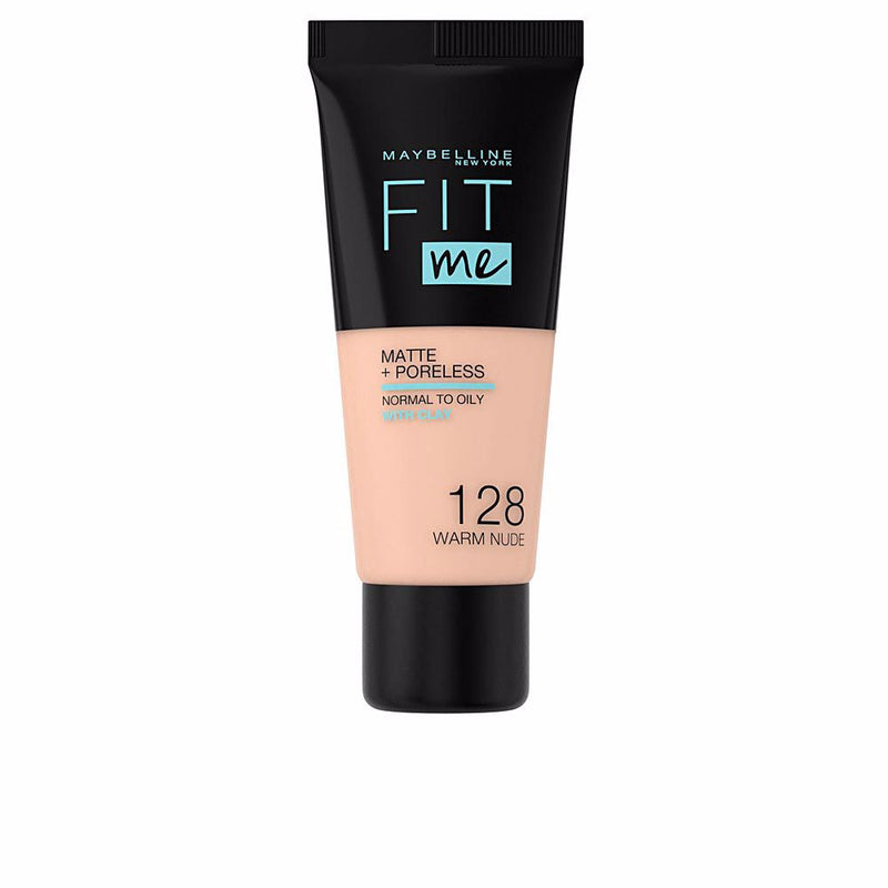 Maybelline Fit me matte+poreless meikkivoide #128-warm nude | Vuodevaatteet.fi