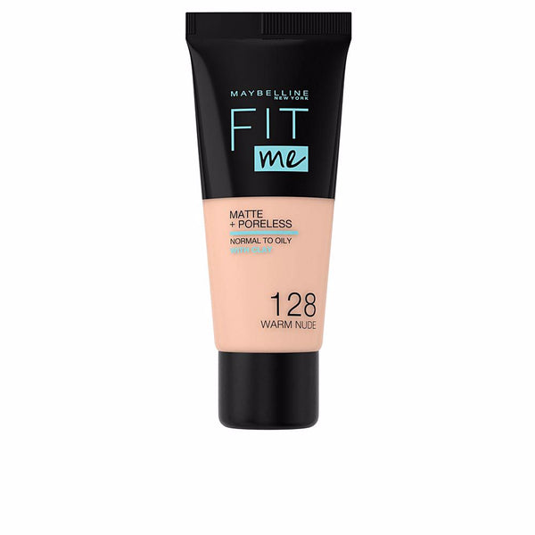 Maybelline Fit me matte+poreless meikkivoide #128-warm nude | Vuodevaatteet.fi