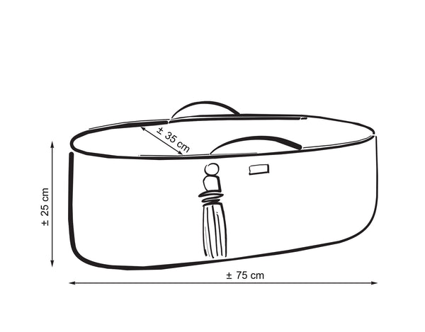 Moseskorb - Baumwolle - Rouge