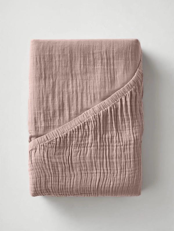 Mousseline Aluslakana Blush Roosa 140x200 + 30 cm