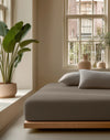 Mousseliini Aluslakana Taupe 140 x 200 + 30