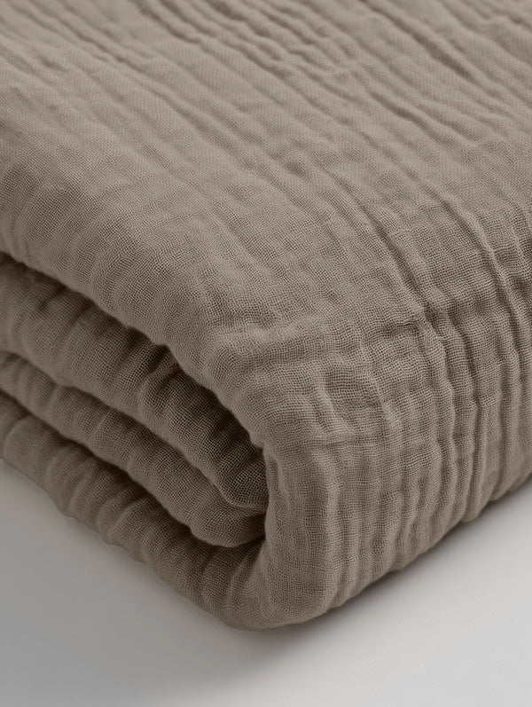 Mousseliini Aluslakana Taupe 140 x 200 + 30