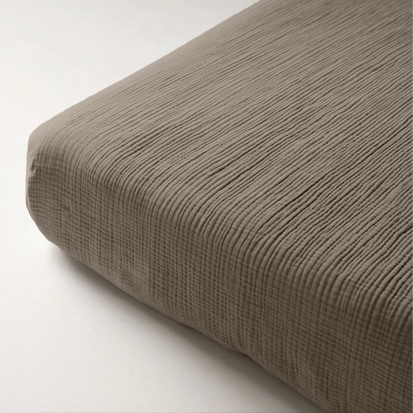 Mousseliini Aluslakana Taupe 140 x 200 + 30