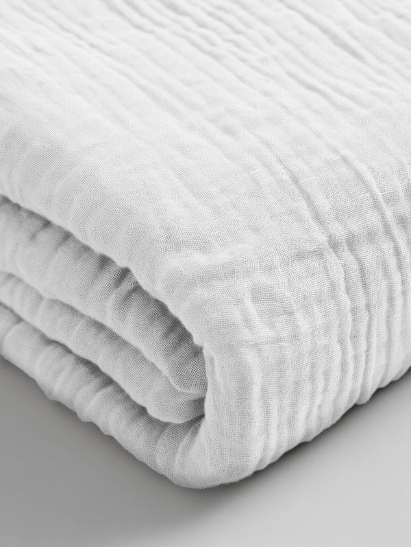 Valkoinen Mousseline Joustolakana 90x200 cm