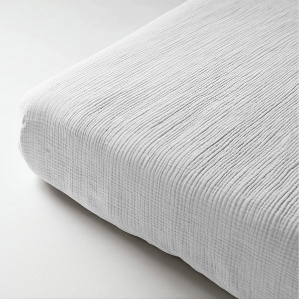 Valkoinen Mousseline Joustolakana 90x200 cm