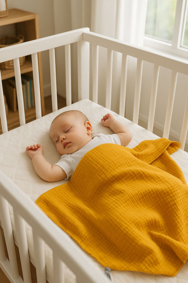 Musselin-Babydecke - Honey Yellow