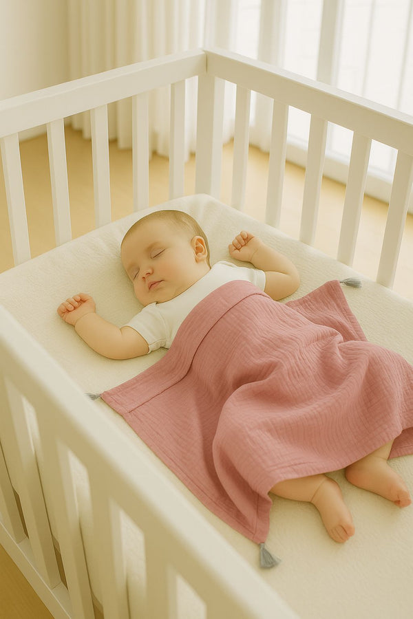 Musselin-Decke für Babys - Pastellviolett