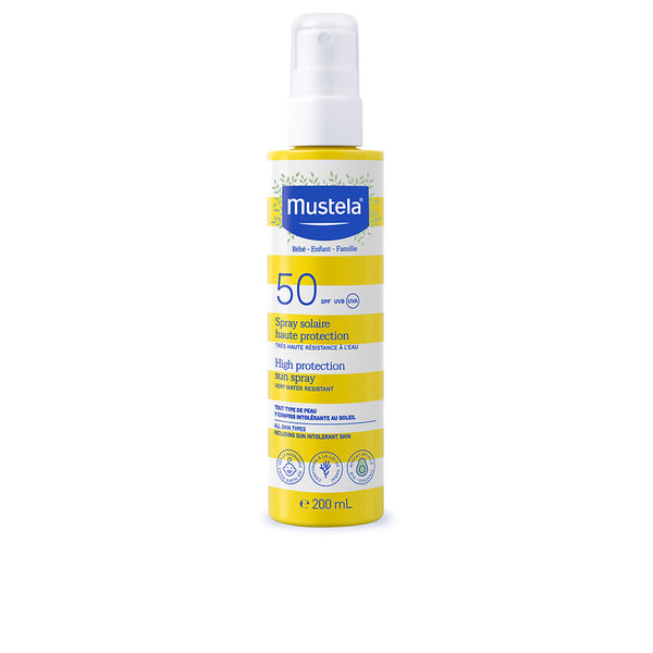 Mustela Baby-child sun korkean suojan aurinkosuihke spf50 200 ml | Vuodevaatteet.fi