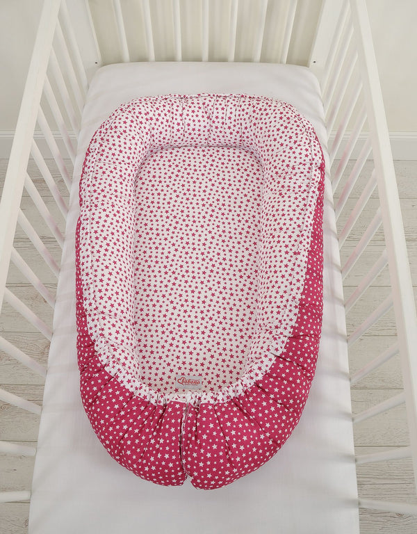 Weinrote Sterne - Babynest