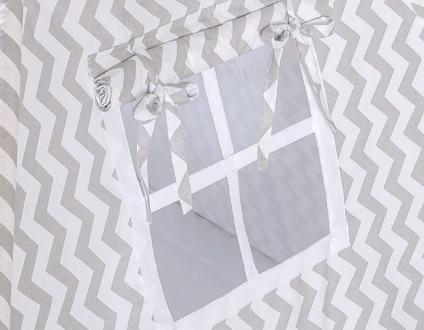 Spielzelt + Polster - Chevron Grau