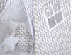 Spielzelt + Polster - Chevron Grau